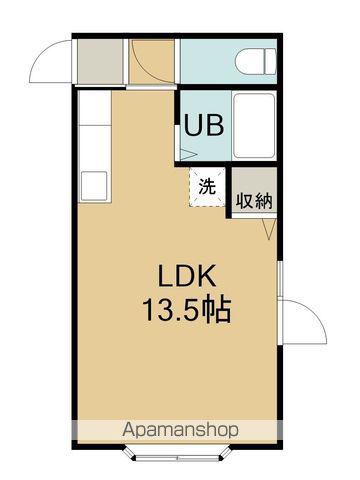 明石2号館(ワンルーム/2階)の間取り写真