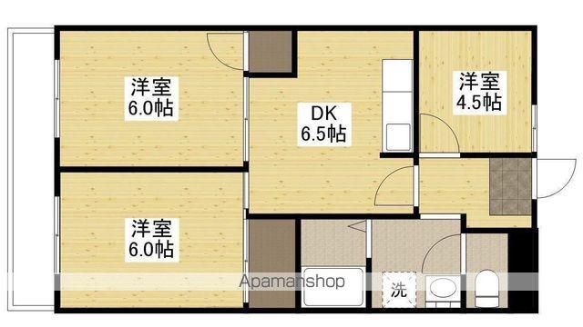 第2田寅ビル(3DK/3階)の間取り写真