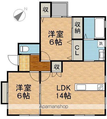 MNビル(2LDK/2階)の間取り写真