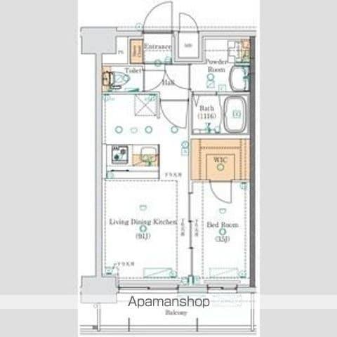 MAXIV大須観音(1LDK/13階)の間取り写真