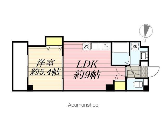CONNECTPARK HILLS鶴沢町(1LDK/4階)の間取り写真