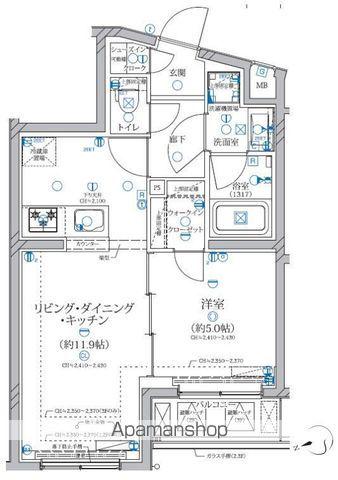 ALIVIS新江古田(1LDK/1階)の間取り写真