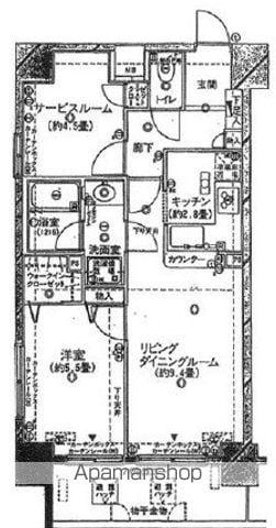 ルピナス横浜ポートサイド(2LDK/2階)の間取り写真