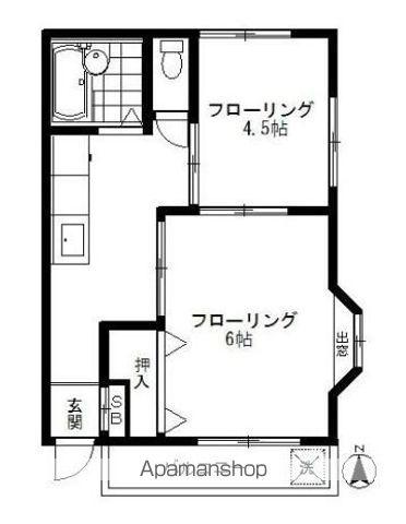 ARITA HOUSE(2K/2階)の間取り写真