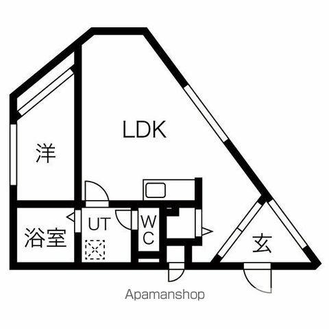 吹上ラ・ファイエット(1LDK/1階)の間取り写真