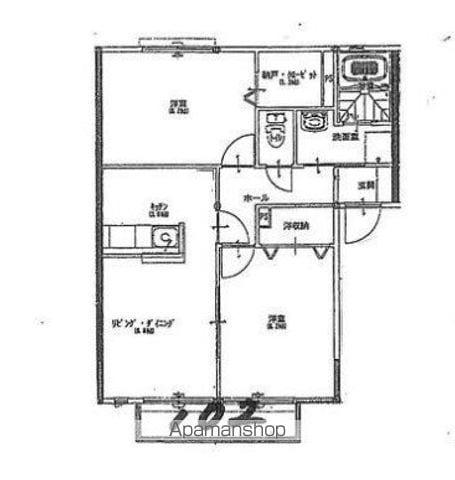 コート/ラデュレB(2LDK/1階)の間取り写真