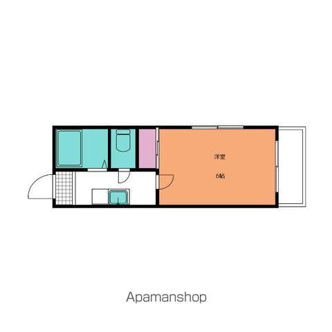 アビテⅡ(1K/4階)の間取り写真