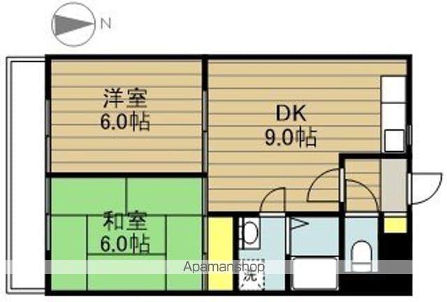 三幸ハイツ(2DK/2階)の間取り写真