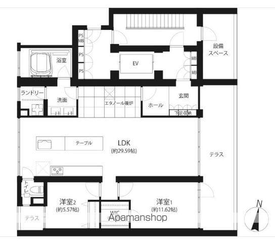 THE RESIDENCE MUROMI BY NUDGEONE(2LDK/2階)の間取り写真