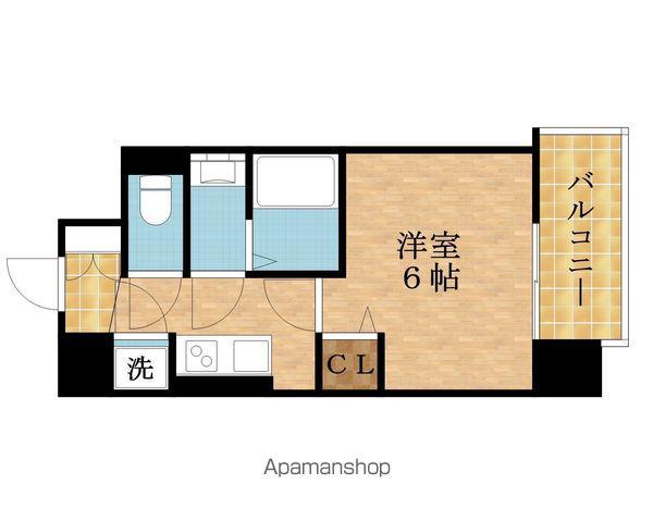 レジュールアッシュ緑橋駅前(1K/8階)の間取り写真