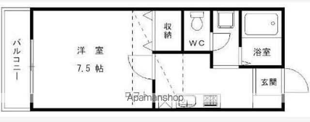レンブランサ舞松原ⅠA(1K/2階)の間取り写真