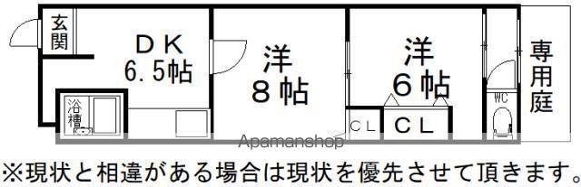 コーポ今池(2DK/1階)の間取り写真