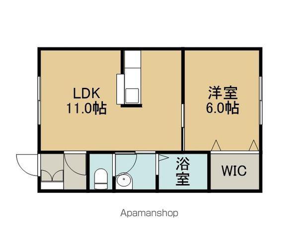 MKハイツ(1LDK/1階)の間取り写真