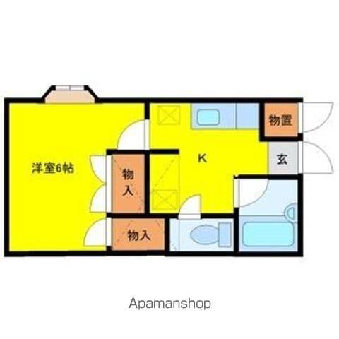 センチュリーハウス津志田B(1K/2階)の間取り写真