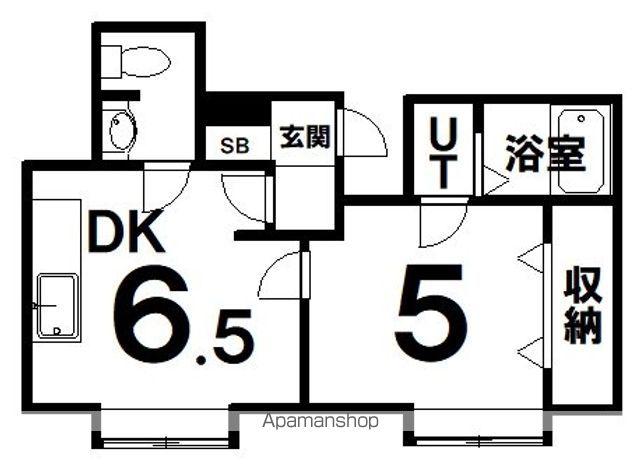 コーポ藤若草(1DK/2階)の間取り写真
