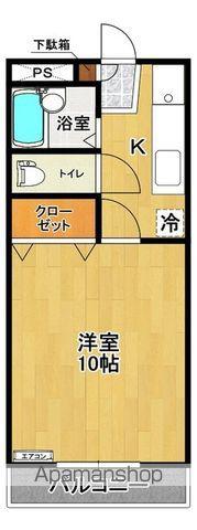 エクセル西ノ内Ⅱ(1K/2階)の間取り写真