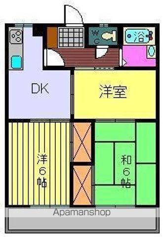 スカイハイツ居相(3DK/2階)の間取り写真