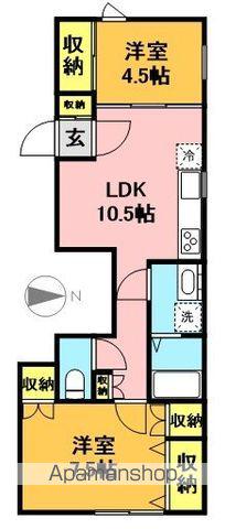 小田急電鉄小田原線 豪徳寺駅 徒歩5分 3階建 築1年(2LDK)の間取り写真
