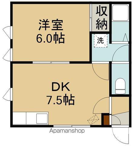 ノースウィング5番館(1DK/1階)の間取り写真