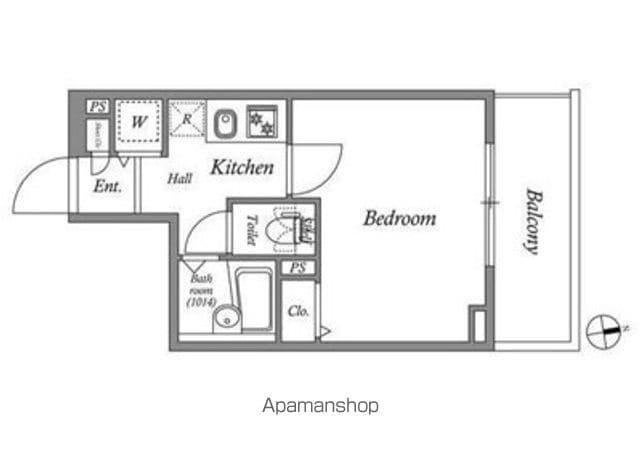 レジデンス新宿中落合(1K/5階)の間取り写真