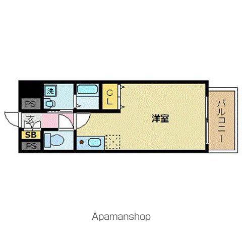 アリターレ薬院(ワンルーム/10階)の間取り写真