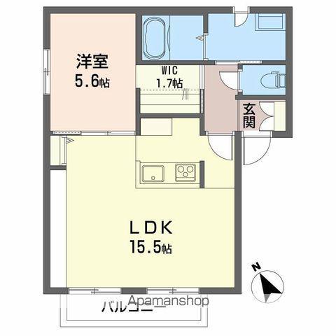 グランシード三ツ割 A(1LDK/2階)の間取り写真