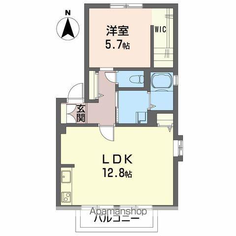 アイゼンハット(1LDK/1階)の間取り写真