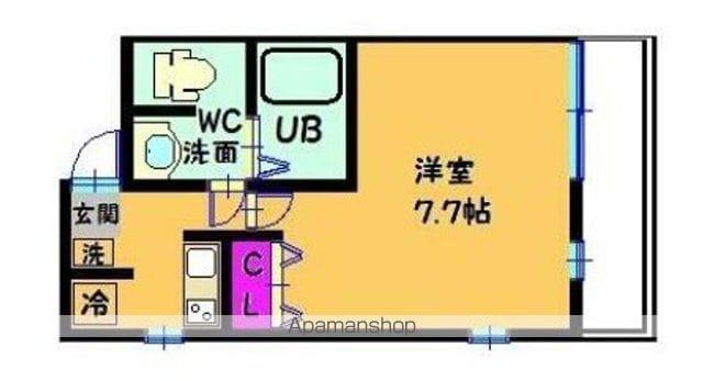 ヨコハマベイウエスト(1K/1階)の間取り写真