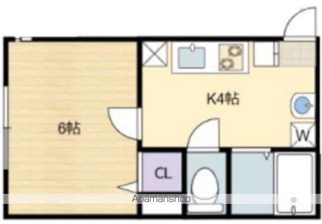 カシータ松戸(1K/1階)の間取り写真