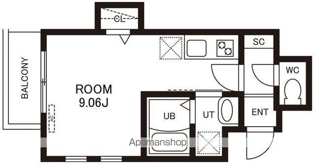 CHERIM南福岡Ⅵ(ワンルーム/3階)の間取り写真