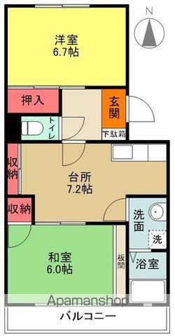 パークハイム栄(2DK/3階)の間取り写真