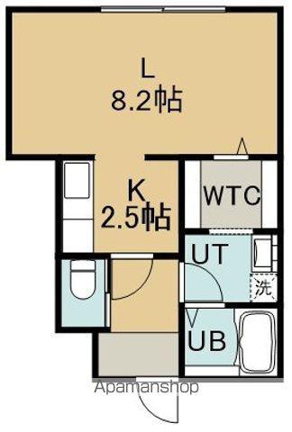 MIHARA FLATS(1K/1階)の間取り写真