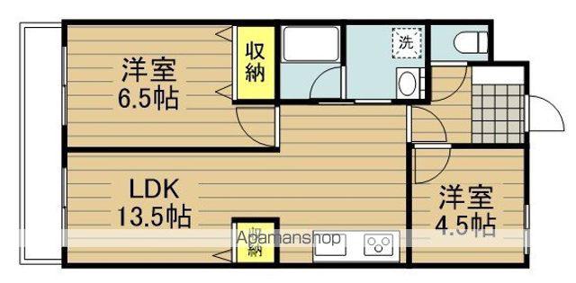 ウエストパレス蕨2(2LDK/4階)の間取り写真