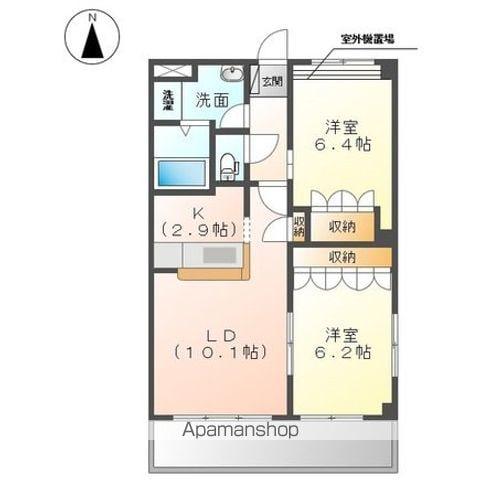 ドルチェ(2LDK/3階)の間取り写真