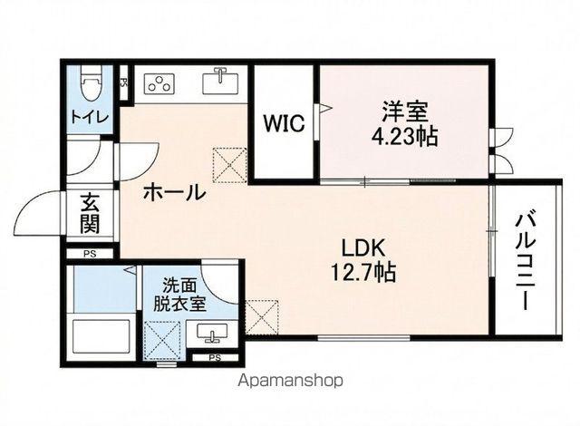 MAISONLUNA(1LDK/1階)の間取り写真