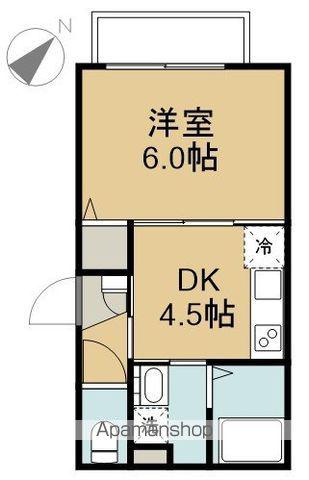 MAULOA 下丸子(1DK/1階)の間取り写真