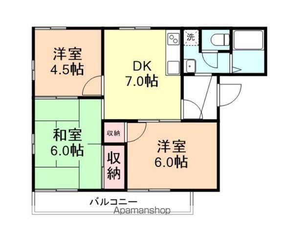 小島コーポA(3DK/2階)の間取り写真