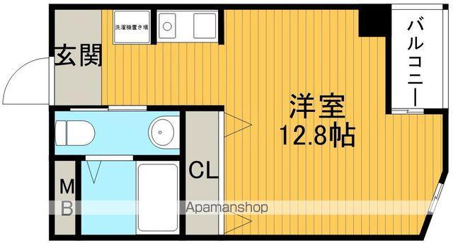 ラークスパー岡町(ワンルーム/6階)の間取り写真