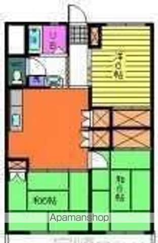 オーシャンビル(3DK/4階)の間取り写真