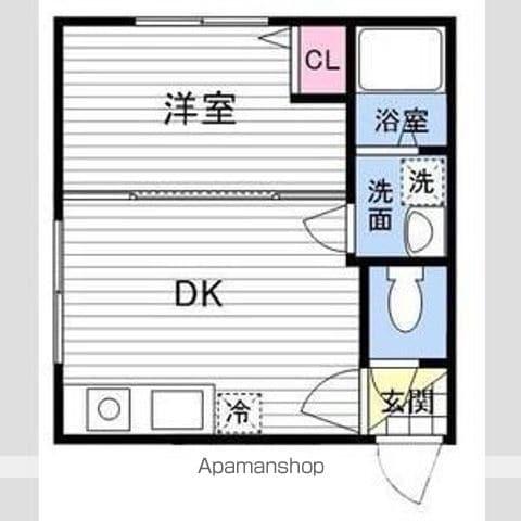 アミティエ(1DK/2階)の間取り写真