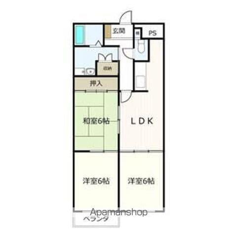 パークサイドハイツ(3LDK/1階)の間取り写真