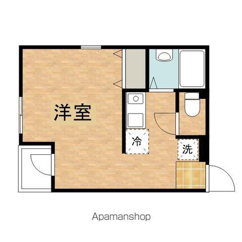 ポーセリンK(ワンルーム/3階)の間取り写真