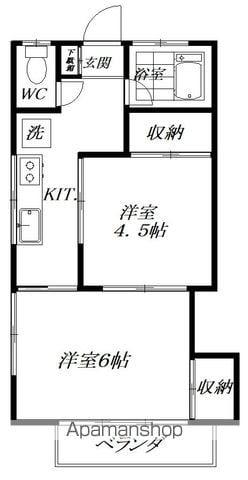 すみれ荘(2K/2階)の間取り写真