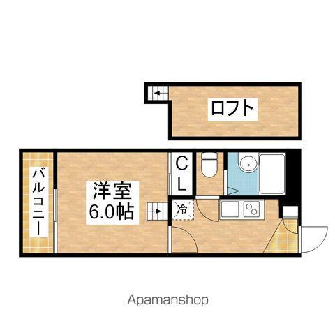 ピオニエ川名(1K/2階)の間取り写真