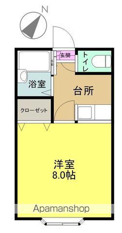 通町レジデンスⅠ号棟(1K/2階)の間取り写真