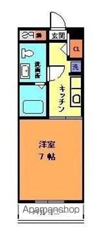 キャッスルEYA(1K/2階)の間取り写真