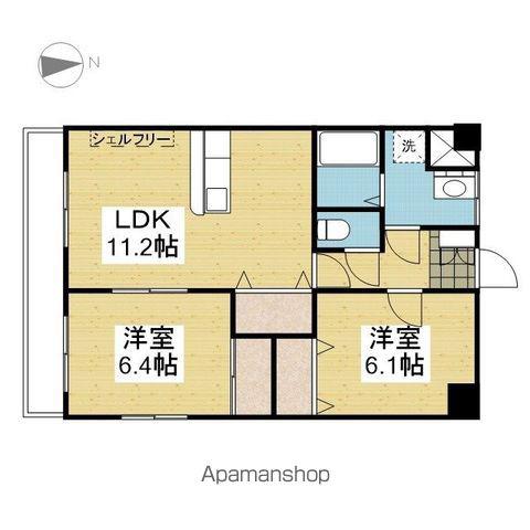 メゾン・ド・クレール(2LDK/3階)の間取り写真