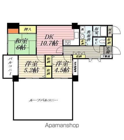 ラ・クラッセ西寺尾(3DK/5階)の間取り写真