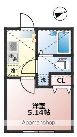 プラナス保土ヶ谷Ⅲ(1K/2階)の間取り写真