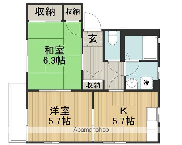 ディアス サンリッチ(2K/1階)の間取り写真